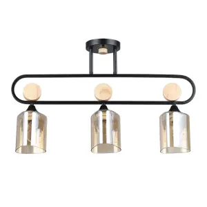 Потолочная люстра GLAMORE A5076PL-3BK Arte Lamp