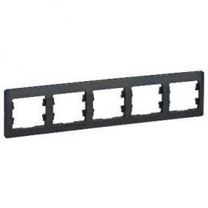 Рамка 5-я горизонтальная Антрацит Glossa