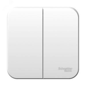 Выключатель 2-кл 6А О/У изолирующая пластина Белый Blanca