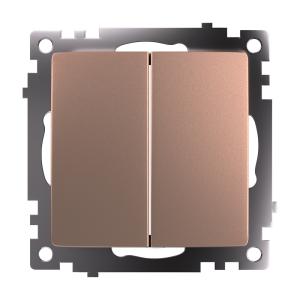 Переключатель2-кл 10А С/У Шампань Катрин