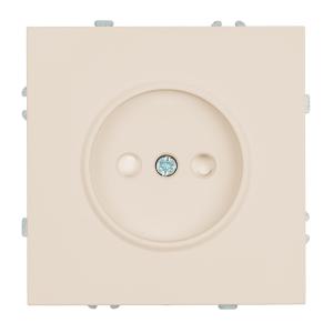 Розетка 1-м 16А С/У со шторками Кашемир Эмили