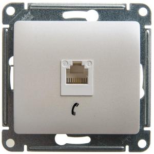 Розетка RJ11 С/У Перламутр Glossa