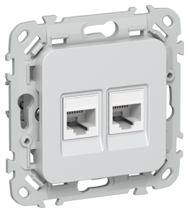 Розетка RJ45+RJ11 кат.5Е UTP С/У Жемчуг FLITE