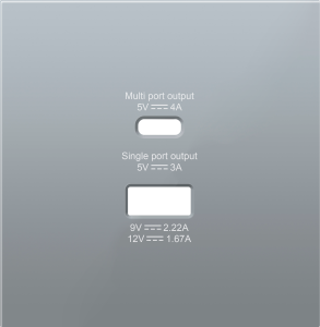 Накладка для розетки USB A+C Алюминий R98 Donel