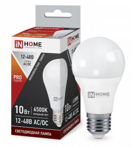 Лампа светодиодная низковольтная LED-MO-PRO 10Вт 12-48В Е27 6500К 900Лм IN HOME