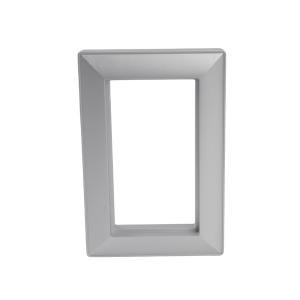 Рамка  2-я без перемычки Серебро Катрин