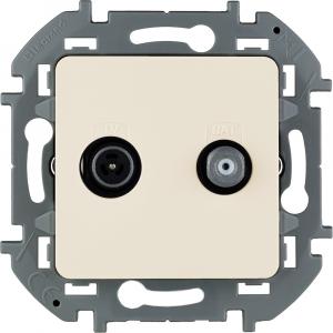 Розетка TV/SAT "звезда" Слоновая кость Legrand INSPIRIA