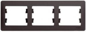 Рамка 3-я горизонтальная Графит Glossa