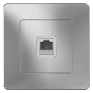 Розетка RJ11 С/У Алюминий Blanca