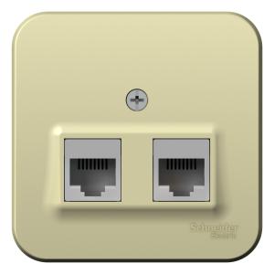 Розетка RJ45 кат.5Е О/У изолирующая пластина Бежевый Blanca