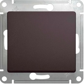 Переключатель 1-кл 10А C/У перекрестный Графит Glossa