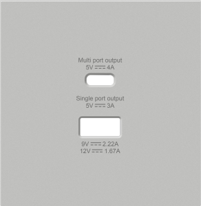 Накладка для розетки USB A+C Матовый серый R98 Donel
