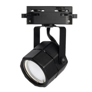 Светильник трековый на шинопровод под лампу GU10, однофазный черный AL192 Feron