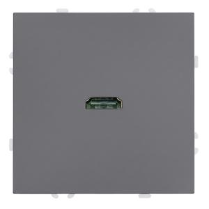 Розетка HDMI Платиново-серый Эмили