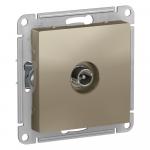 Розетка TV антенна С/У проходная Шампань AtlasDesign