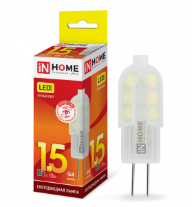 Лампа светодиодная LED-JC-VC 1.5Вт 12В G4 3000К 95Лм IN HOME