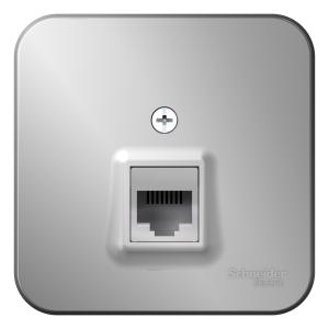 Розетка RJ45 кат.5Е О/У Алюминий Blanca