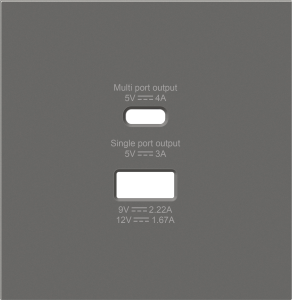 Накладка для розетки USB A+C Матовый шоколад R98 Donel