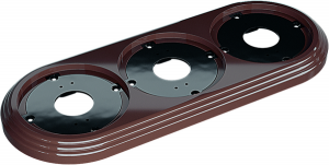 Рамка 3-местная пластиковая, какао, УСАДЬБА