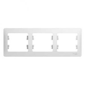Рамка 3-я горизонтальная Белый Glossa