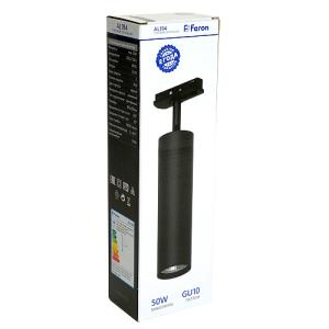 Светильник трековый под лампу GU10, черный AL194 FERON