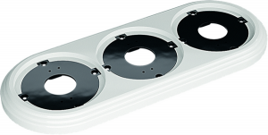 Рамка 3-местная пластиковая, белая, УСАДЬБА