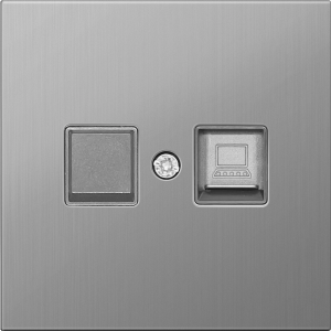 Накладка для розетки 1-м RJ45 RJ11 Никель R98 METAL Donel