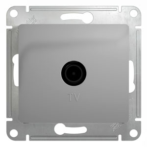 Розетка TV антенна С/У оконечная Алюминий Glossa