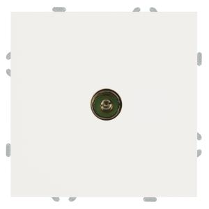 Розетка TV антенна С/У Белый фарфор Эмили