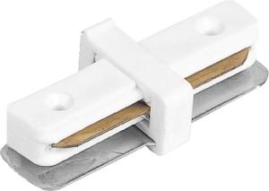 Коннектор прямой однофазный для шинопровода, белый, LD1000