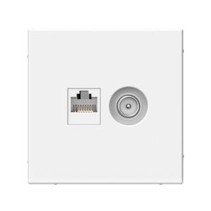 Розетка TV антенна + RJ45 кат.5E С/У Лотос ArtGallery