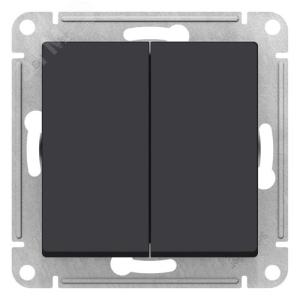Переключатель перекрестный 2-кл. 10А С/У Карбон AtlasDesign