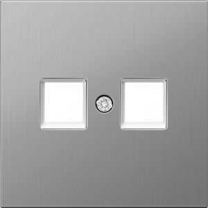 Накладка для розетки 2-м RJ45 Никель R98 METAL Donel