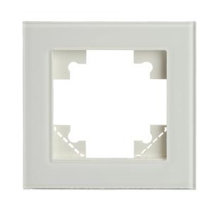 Рамка 1-я для сенсорных механизмов стекло Белый Катрин