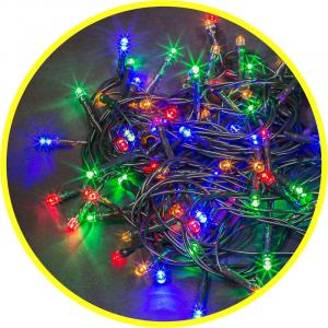 Гирлянда Нить 11,5м 100LED 230V IP20 RGB зеленый провод NGF-S01-100RGBY-10-11.5m-230-C8-G-IP20 Navigator