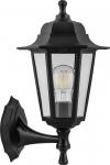 Светильник садово-парковый «Классика» (НБУ)  НБУ 06-60-001 1*60W, E27, 230V, IP44, цвет черный, 6-и гранник, на стену вверх, 207*207*340мм Feron