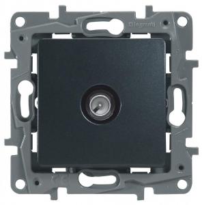 Розетка TV оконечная Антрацит Legrand Etika