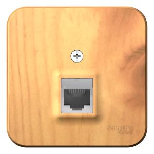 Розетка RJ11 О/У изолирующая пластина Ясень Blanca