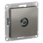 Розетка TV антенна С/У проходная Сталь AtlasDesign