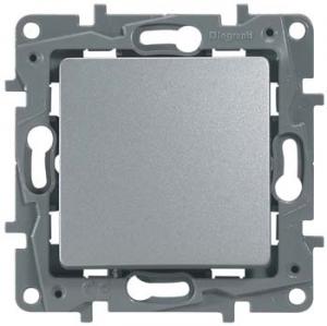 Переключатель промежуточный 1-клавишный, винт. клеммы, 10AX, 250 В Алюминий Legrand Etika