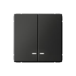 Выключатель 2-кл 10А С/У с индикатором Базальт ArtGallery