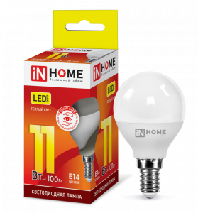 Лампа светодиодная LED-ШАР-VC 11Вт 230В Е14 3000К 1050Лм IN HOME