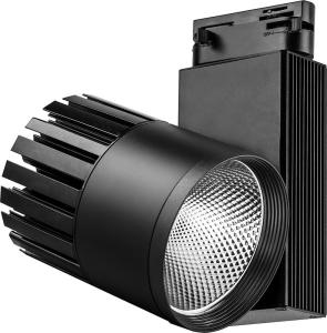 Светодиодный светильник трековый на шинопровод 40W 4000K, однофазный 35 градусов, черный AL105 Feron