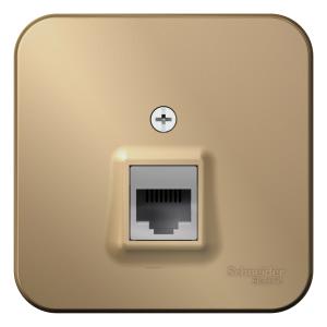 Розетка RJ45 кат.5Е О/У изолирующая пластина Титан Blanca