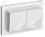 Розетка 2-м 16А С/У З/К c крышками IP44 в сборе Белый Brite