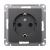 Розетка 1-м 16А С/У З/К Базальт AtlasDesign