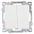Переключатель 2-кл 10А С/У Белый Катрин