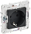 Розетка 1-м 16А С/У З/К со шторками Графит Skandy