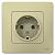 Розетка 1-м 16А С/У З/К Бежевый Blanca
