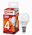 Лампа светодиодная LED-ШАР-VC 4Вт 230В Е14 6500К 380Лм IN HOME